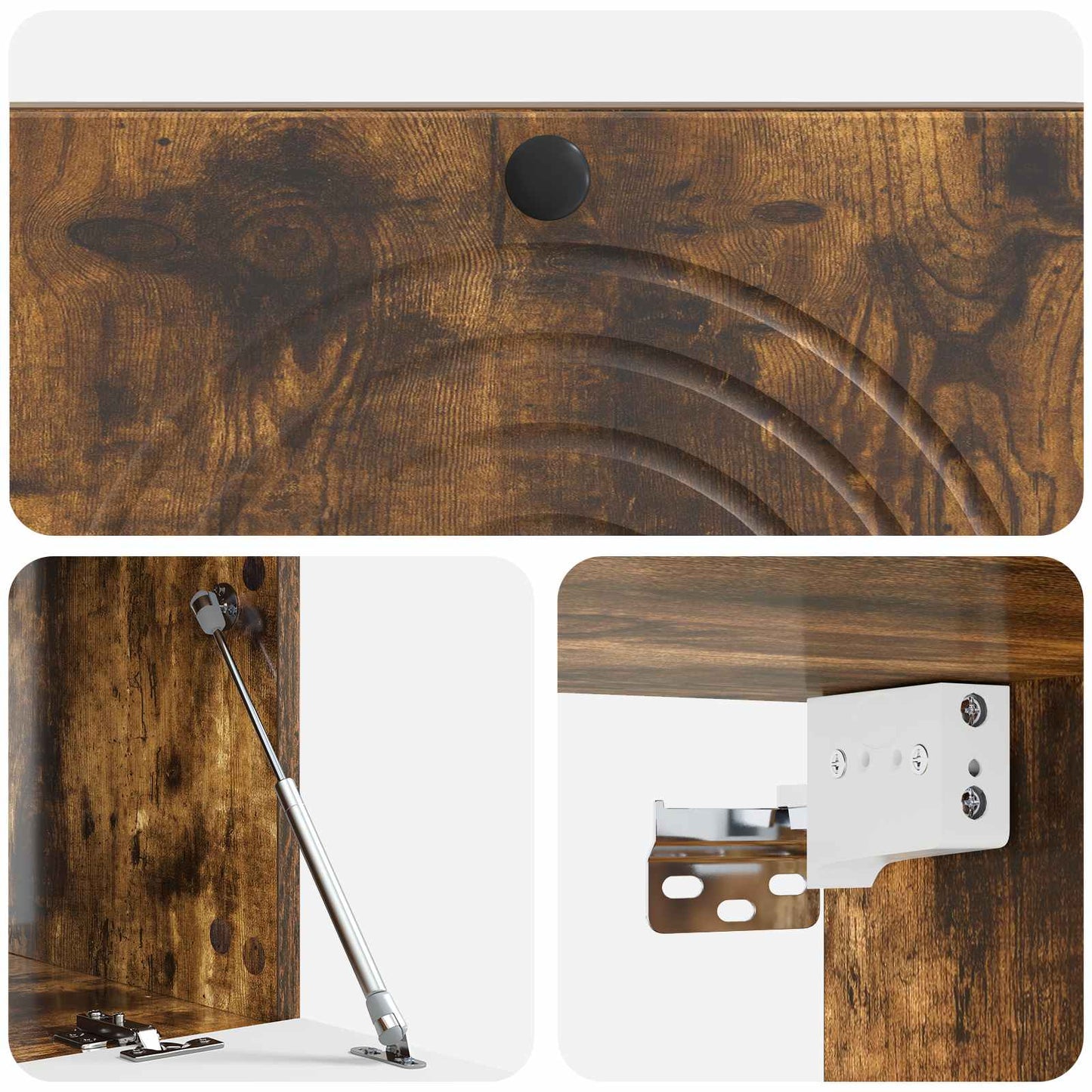 vidaXL Wall-Mounted TV Cabinet Wall-mounted Smoked Oak 99 x 41 x 30 cm