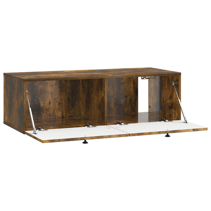 vidaXL Wall-Mounted TV Cabinet Wall-mounted Smoked Oak 99 x 41 x 30 cm