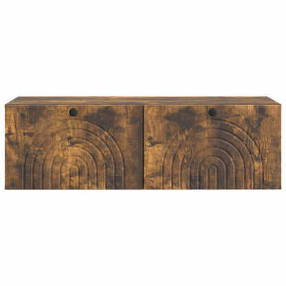 vidaXL Wall-Mounted TV Cabinet Wall-mounted Smoked Oak 99 x 41 x 30 cm