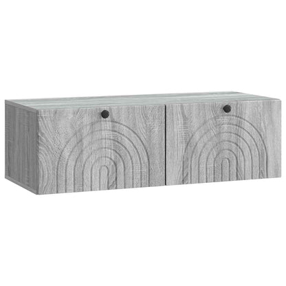 vidaXL Wall-Mounted TV Cabinet Grey Sonoma 99 x 41 x 30 cm