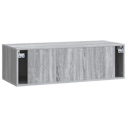 vidaXL Wall-Mounted TV Cabinet Grey Sonoma 99 x 41 x 30 cm