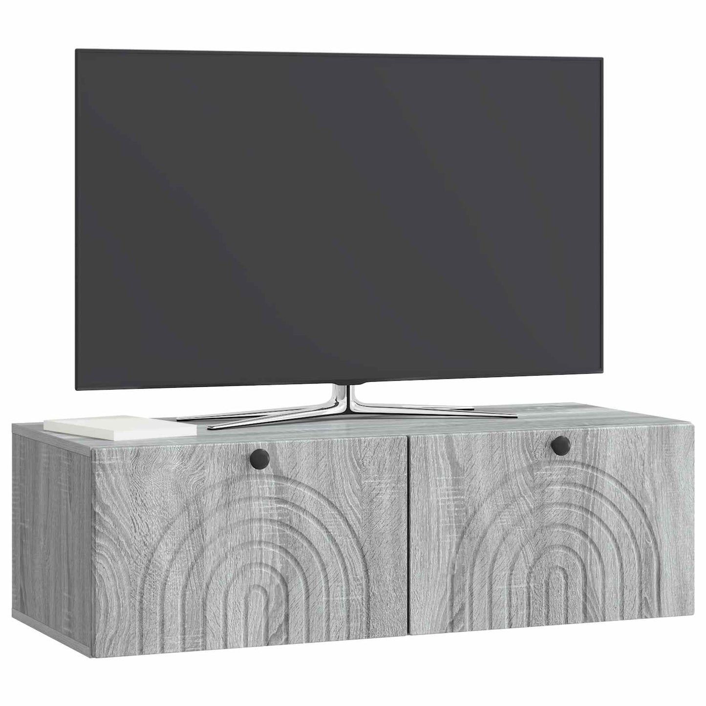 vidaXL Wall-Mounted TV Cabinet Grey Sonoma 99 x 41 x 30 cm
