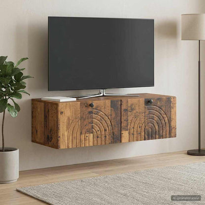 vidaXL Wall-Mounted TV Cabinet Wall-mounted Old Wood 99 x 41 x 30 cm
