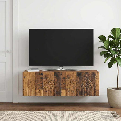 vidaXL Wall-Mounted TV Cabinet Wall-mounted Old Wood 99 x 41 x 30 cm