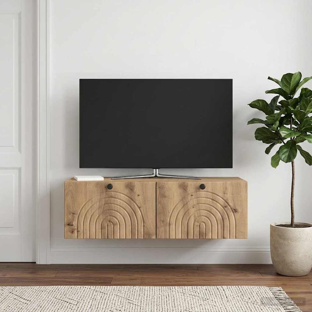 vidaXL Wall-Mounted TV Cabinet 99 x 41 x 30 cm Artisan Oak
