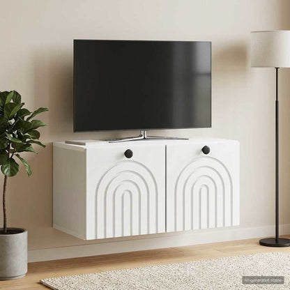 vidaXL Wall-Mounted TV Cabinet White 59.5 x 31 x 30 cm Engineered Wood