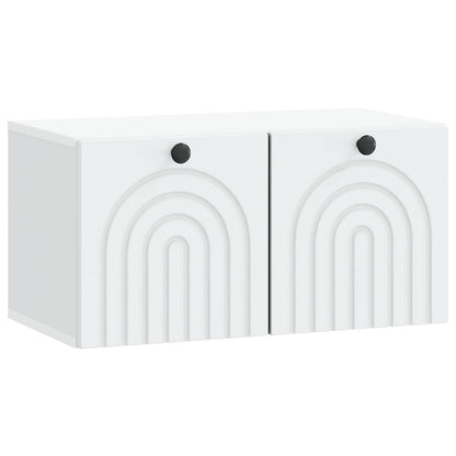 vidaXL Wall-Mounted TV Cabinet White 59.5 x 31 x 30 cm Engineered Wood