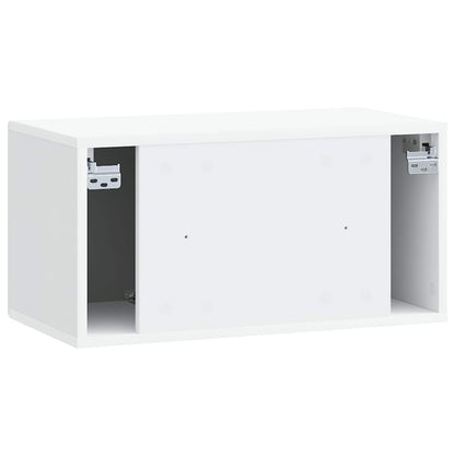 vidaXL Wall-Mounted TV Cabinet White 59.5 x 31 x 30 cm Engineered Wood