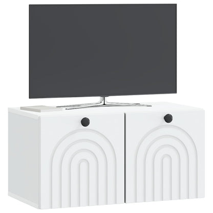 vidaXL Wall-Mounted TV Cabinet White 59.5 x 31 x 30 cm Engineered Wood