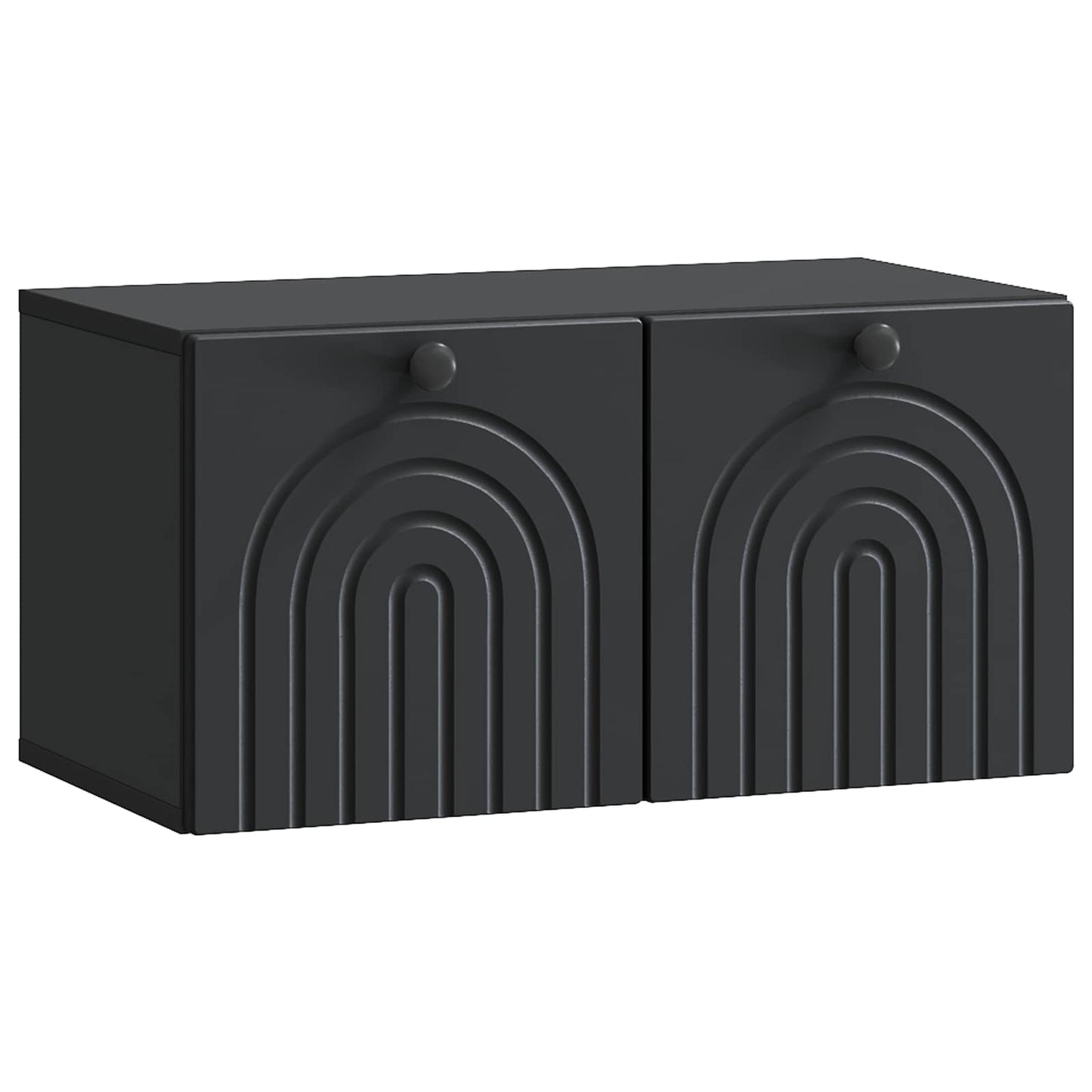 vidaXL Wall-Mounted TV Cabinet Black 59.5 x 31 x 30 cm Engineered Wood