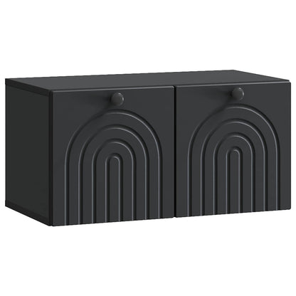 vidaXL Wall-Mounted TV Cabinet Black 59.5 x 31 x 30 cm Engineered Wood