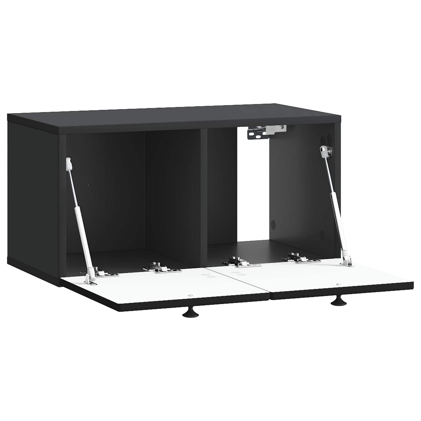 vidaXL Wall-Mounted TV Cabinet Black 59.5 x 31 x 30 cm Engineered Wood