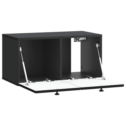 vidaXL Wall-Mounted TV Cabinet Black 59.5 x 31 x 30 cm Engineered Wood
