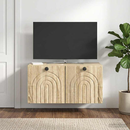 vidaXL Wall-Mounted TV Cabinet Sonoma Oak 59.5 x 31 x 30 cm