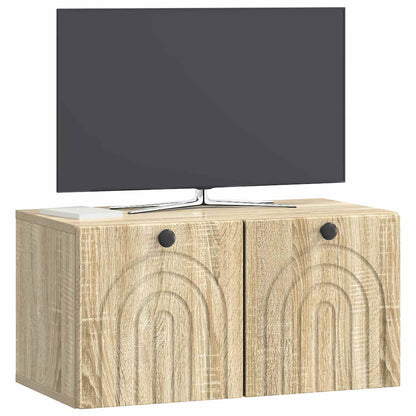 vidaXL Wall-Mounted TV Cabinet Sonoma Oak 59.5 x 31 x 30 cm