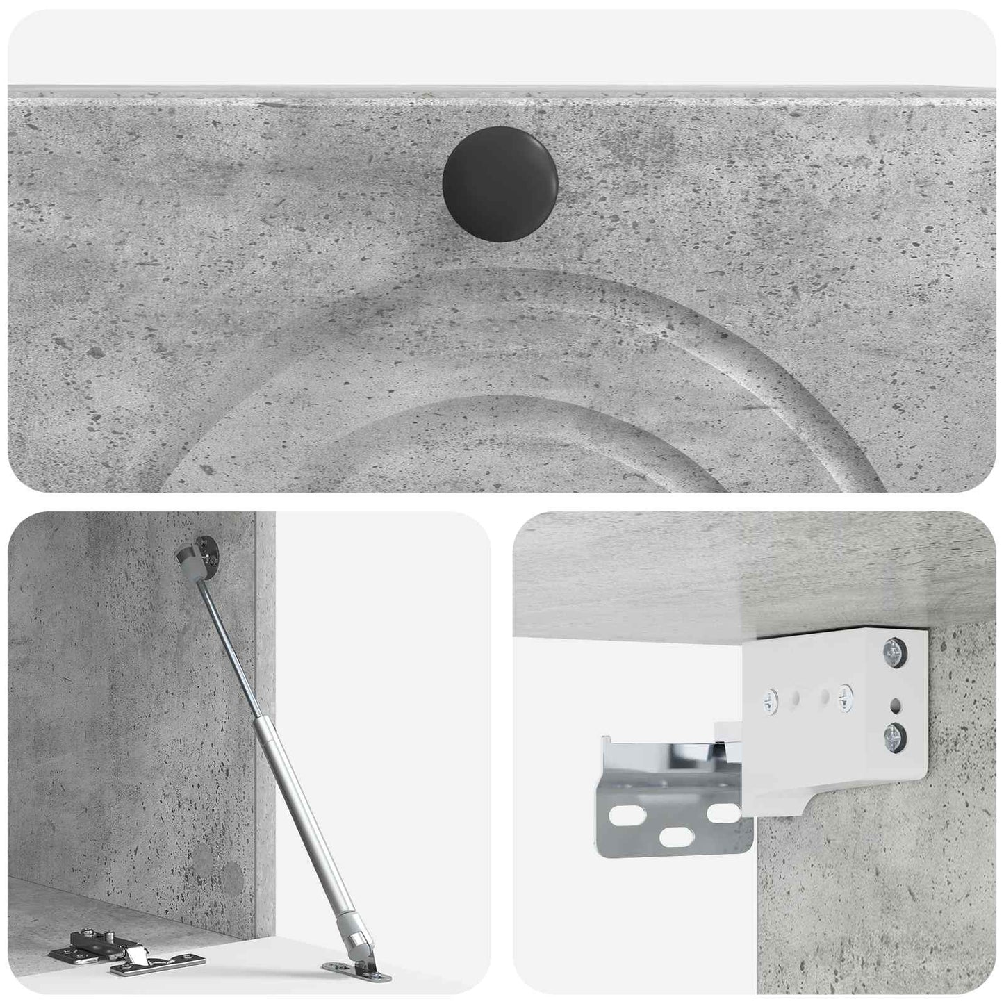 vidaXL Wall-Mounted TV Cabinet Concrete Grey 59.5 x 31 x 30 cm