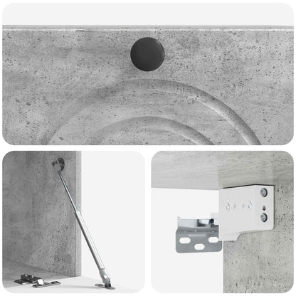 vidaXL Wall-Mounted TV Cabinet Concrete Grey 59.5 x 31 x 30 cm