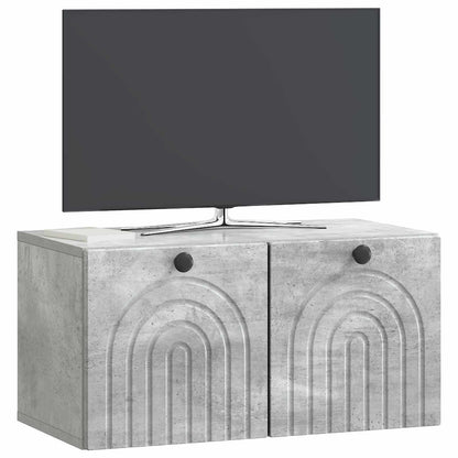 vidaXL Wall-Mounted TV Cabinet Concrete Grey 59.5 x 31 x 30 cm