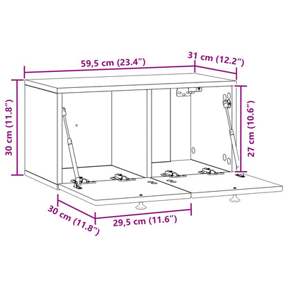 vidaXL Wall-Mounted TV Cabinet Concrete Grey 59.5 x 31 x 30 cm