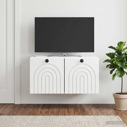vidaXL Wall-Mounted TV Cabinet High Gloss White 59.5 x 31 x 30 cm