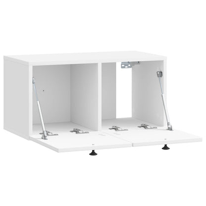 vidaXL Wall-Mounted TV Cabinet High Gloss White 59.5 x 31 x 30 cm
