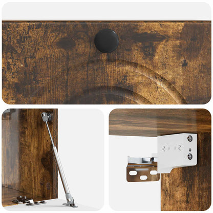 vidaXL Wall-Mounted TV Cabinet Smoked Oak 59.5 x 31 x 30 cm