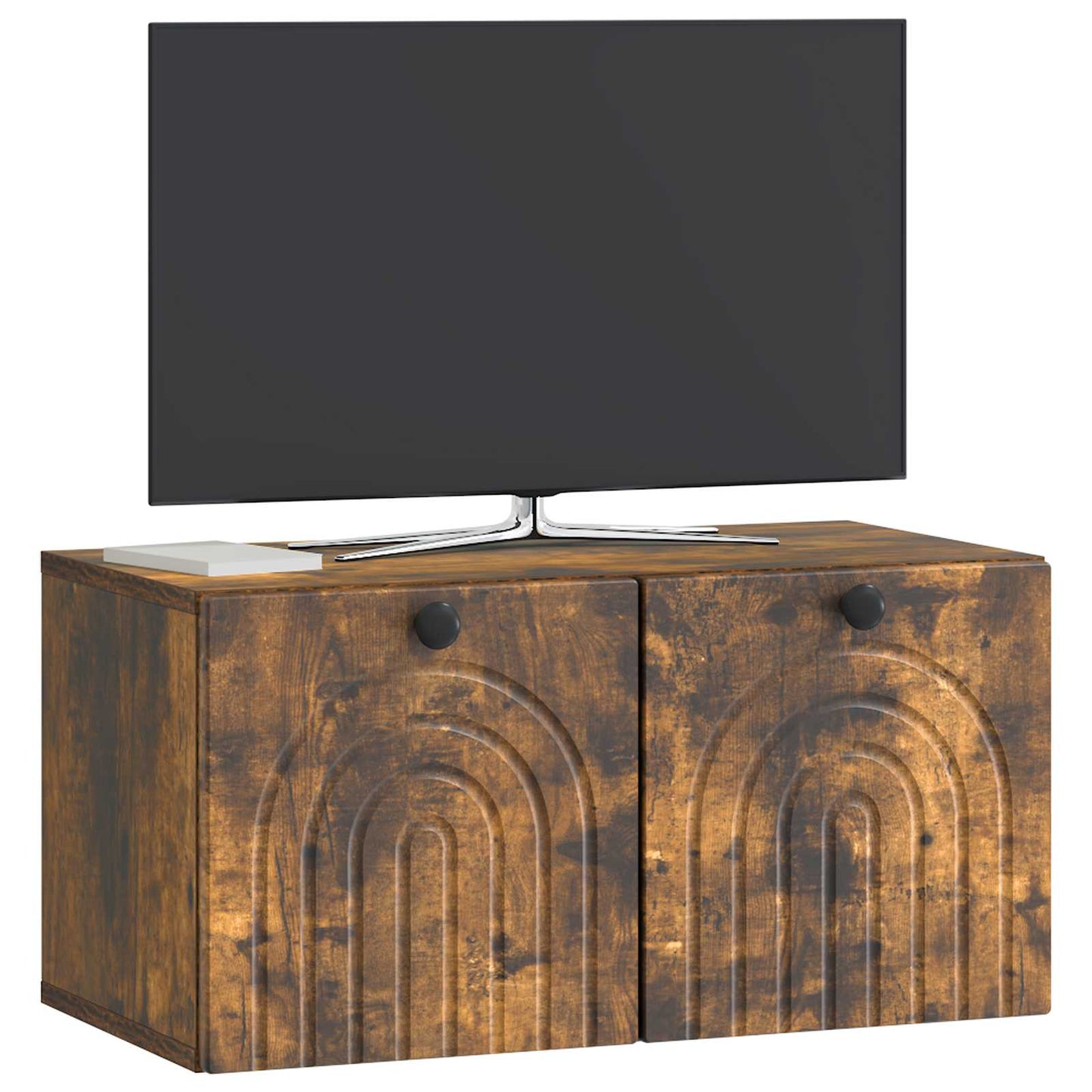 vidaXL Wall-Mounted TV Cabinet Smoked Oak 59.5 x 31 x 30 cm