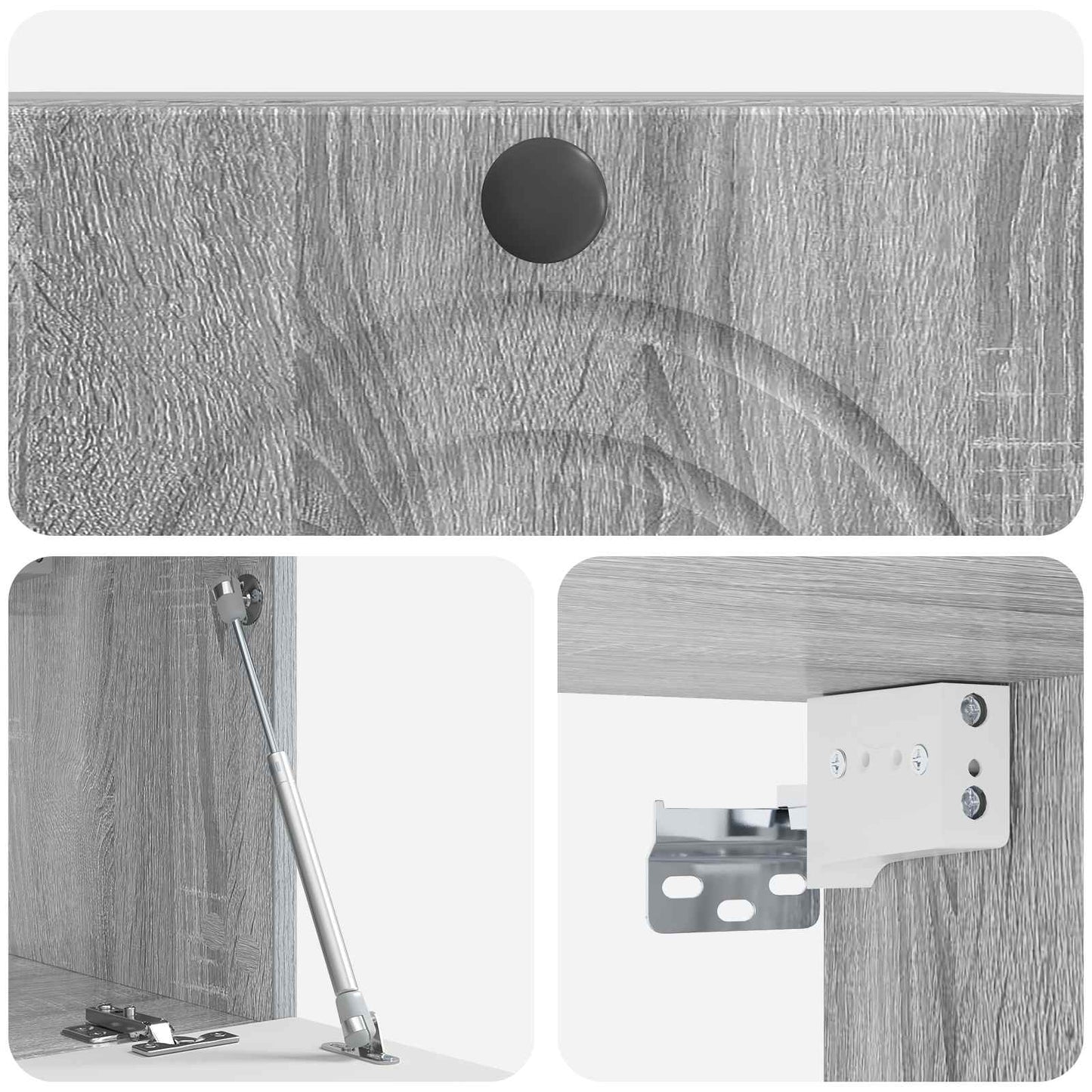vidaXL Wall-Mounted TV Cabinet Grey Sonoma 59.5 x 31 x 30 cm