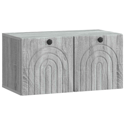 vidaXL Wall-Mounted TV Cabinet Grey Sonoma 59.5 x 31 x 30 cm