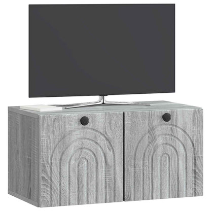 vidaXL Wall-Mounted TV Cabinet Grey Sonoma 59.5 x 31 x 30 cm
