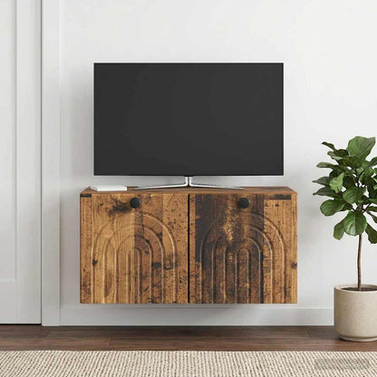 vidaXL Wall-Mounted TV Cabinet Wall-mounted Old Wood 59.5 x 31 x 30 cm