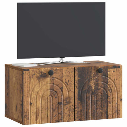 vidaXL Wall-Mounted TV Cabinet Wall-mounted Old Wood 59.5 x 31 x 30 cm
