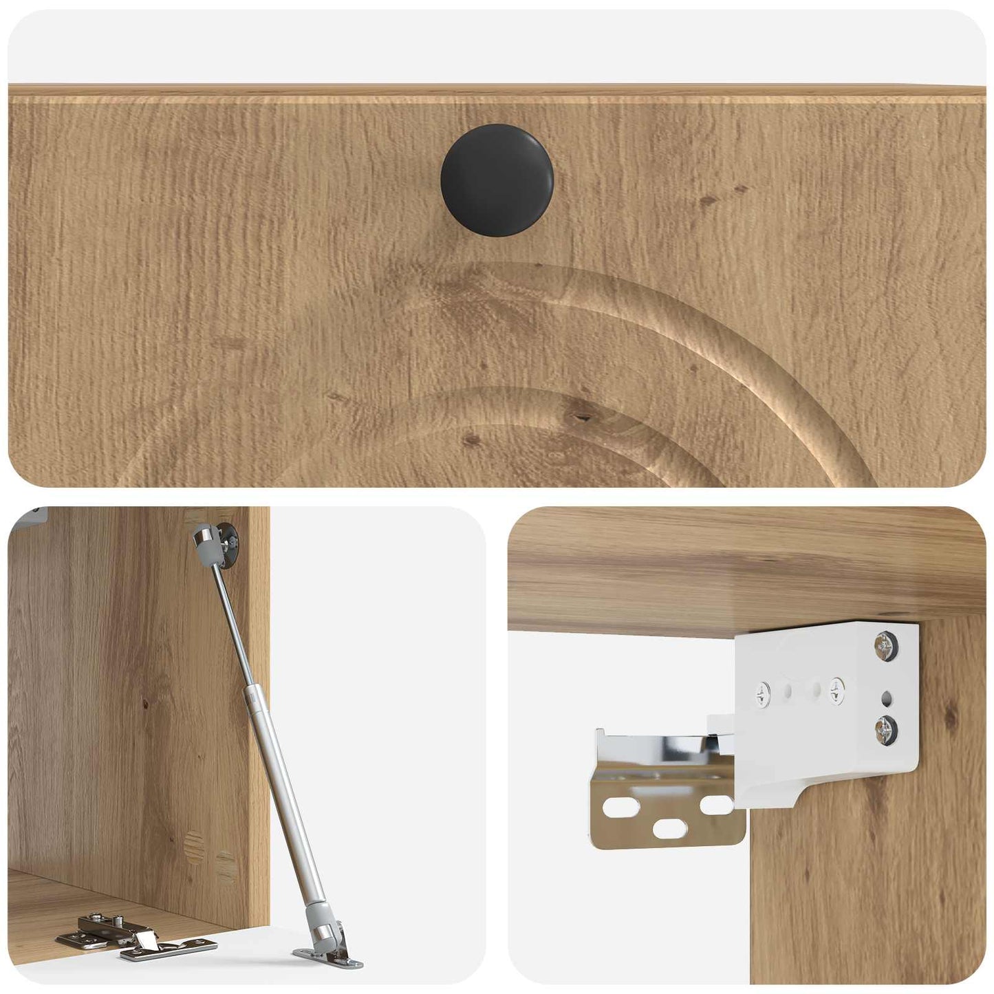 vidaXL Wall-Mounted TV Cabinet 59.5 x 31 x 30 cm Artisan Oak