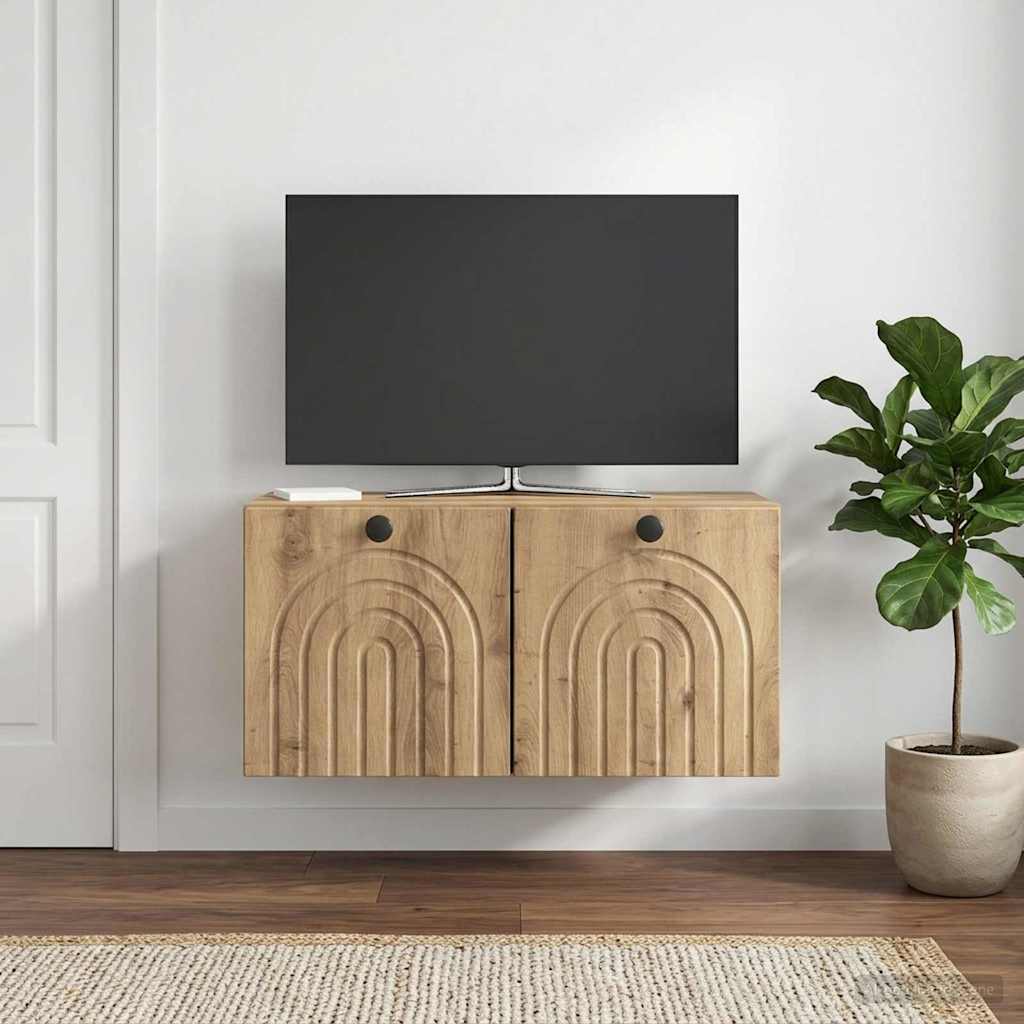 vidaXL Wall-Mounted TV Cabinet 59.5 x 31 x 30 cm Artisan Oak