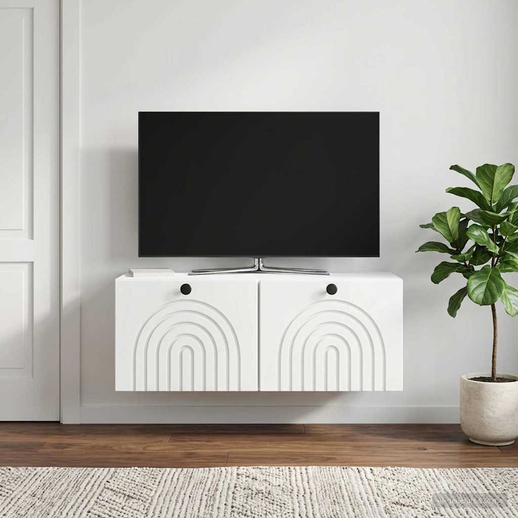 vidaXL Wall-Mounted TV Cabinet White 78.5 x 31 x 30 cm Engineered Wood