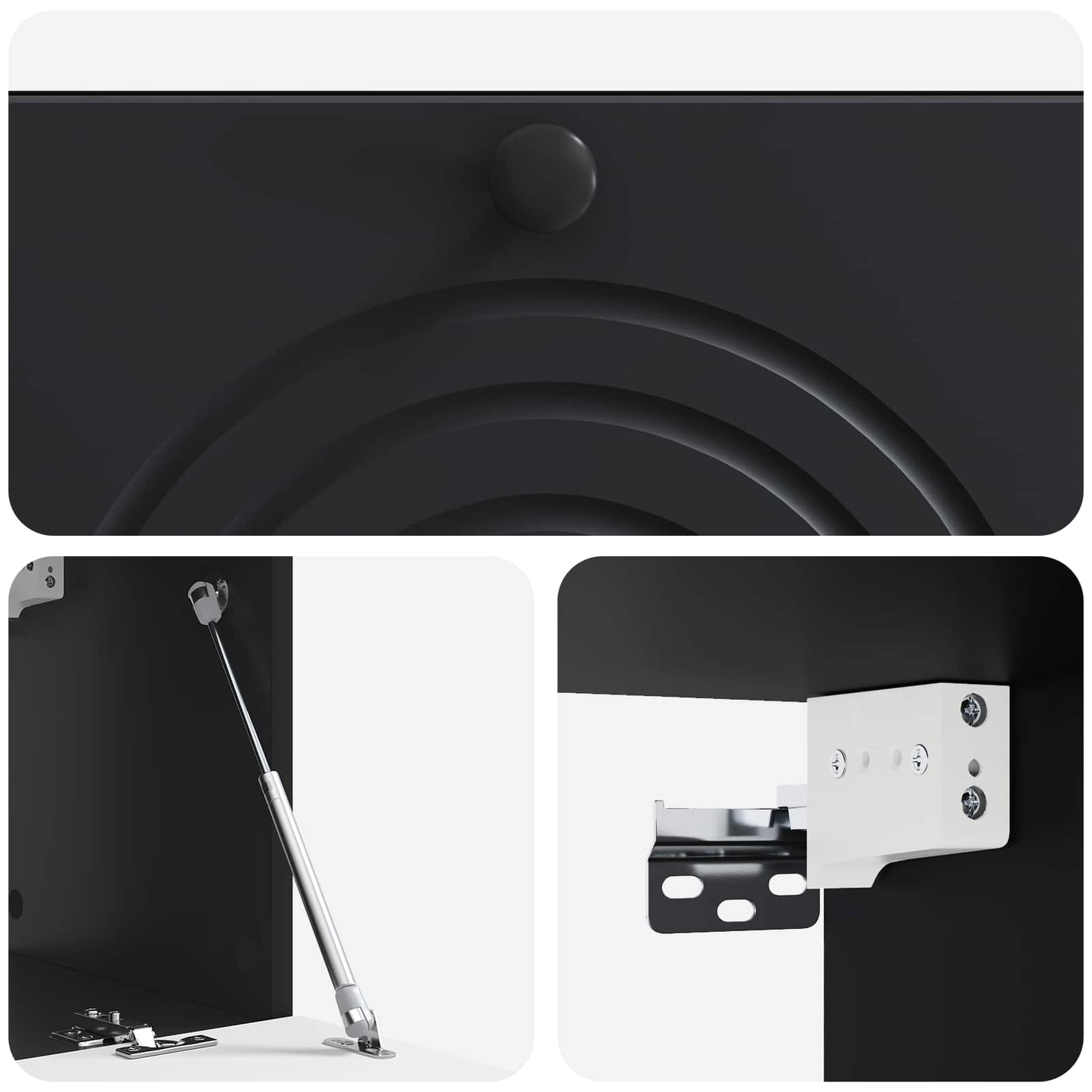 vidaXL Wall-Mounted TV Cabinet Black 78.5 x 31 x 30 cm Engineered Wood