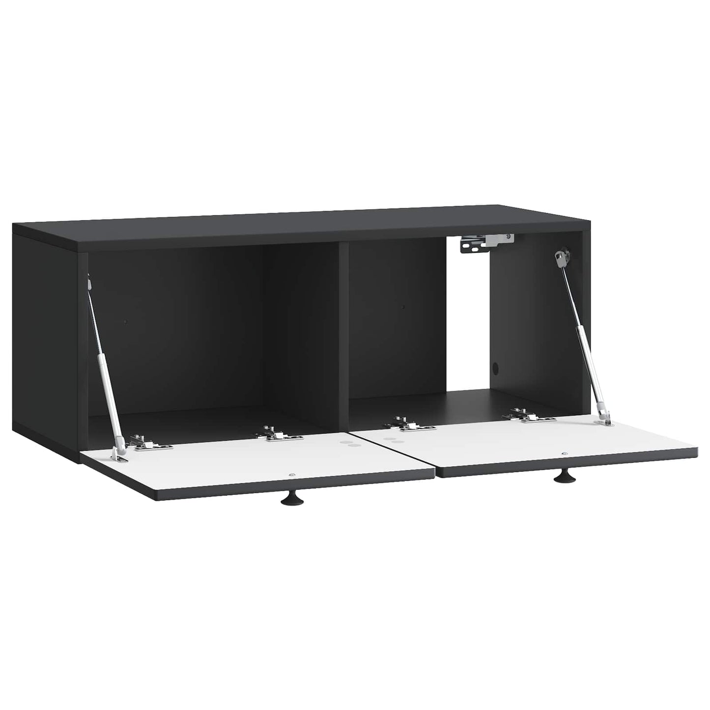 vidaXL Wall-Mounted TV Cabinet Black 78.5 x 31 x 30 cm Engineered Wood