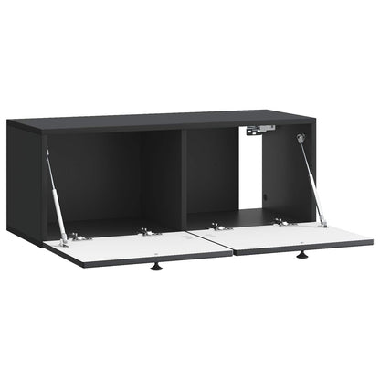 vidaXL Wall-Mounted TV Cabinet Black 78.5 x 31 x 30 cm Engineered Wood
