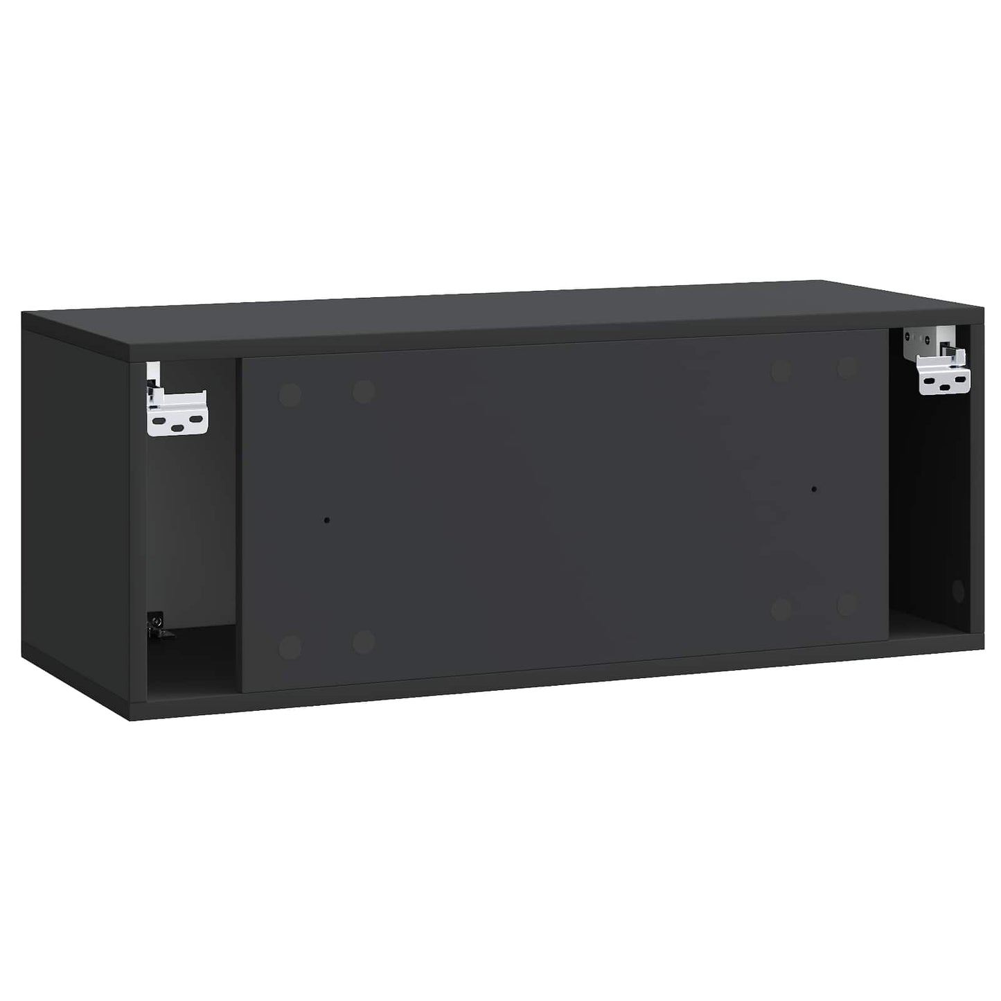 vidaXL Wall-Mounted TV Cabinet Black 78.5 x 31 x 30 cm Engineered Wood