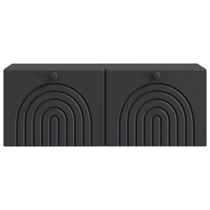 vidaXL Wall-Mounted TV Cabinet Black 78.5 x 31 x 30 cm Engineered Wood
