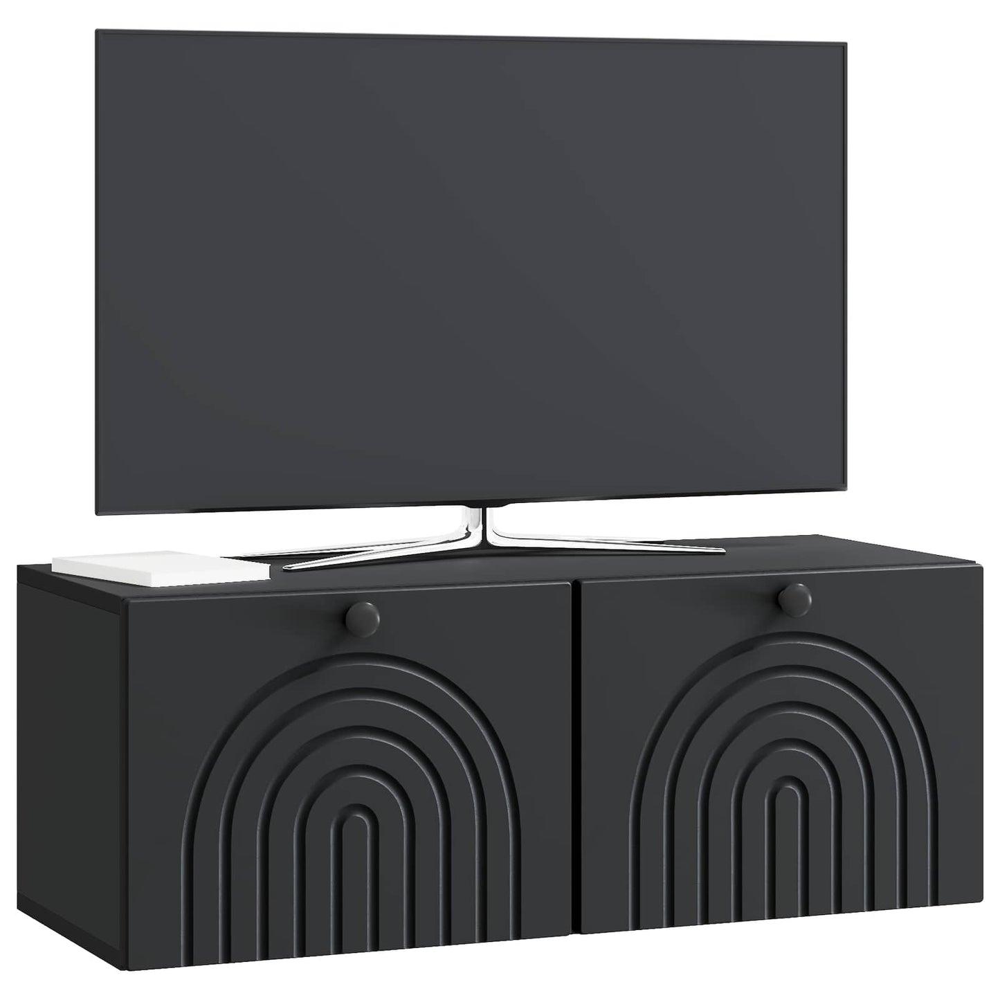 vidaXL Wall-Mounted TV Cabinet Black 78.5 x 31 x 30 cm Engineered Wood