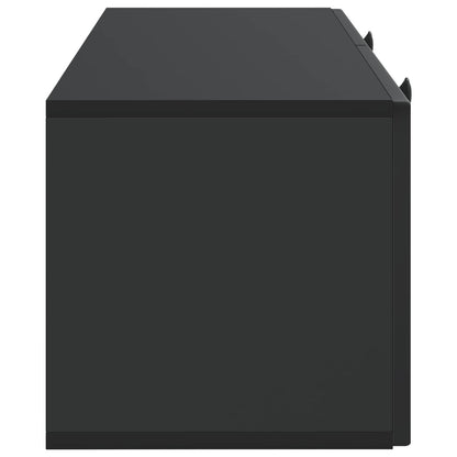 vidaXL Wall-Mounted TV Cabinet Black 78.5 x 31 x 30 cm Engineered Wood