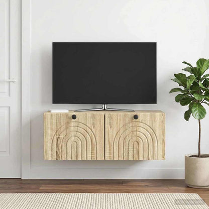 vidaXL Wall-Mounted TV Cabinet Sonoma Oak 78.5 x 31 x 30 cm