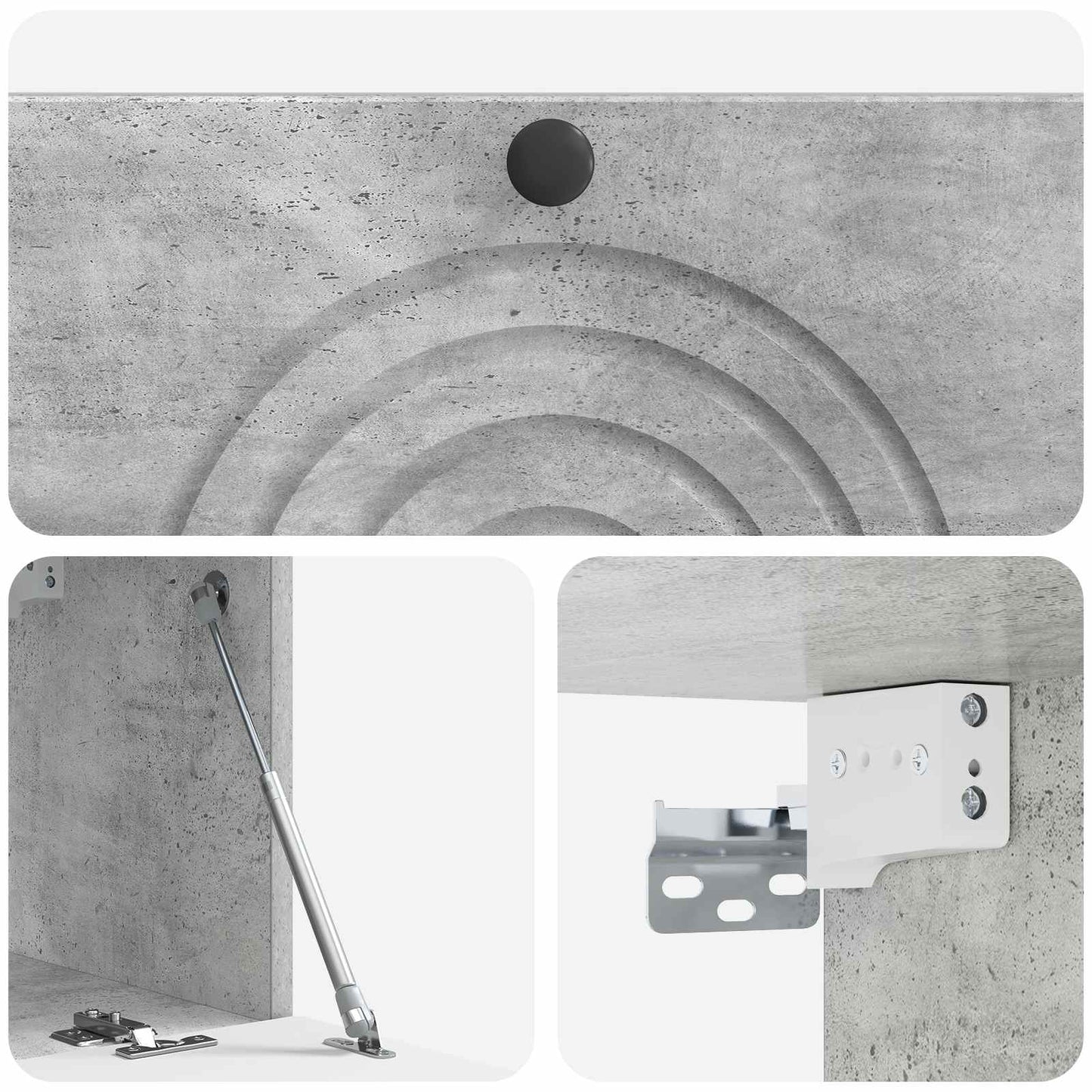vidaXL Wall-Mounted TV Cabinet Concrete Grey 78.5 x 31 x 30 cm