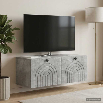 vidaXL Wall-Mounted TV Cabinet Concrete Grey 78.5 x 31 x 30 cm