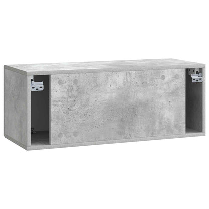 vidaXL Wall-Mounted TV Cabinet Concrete Grey 78.5 x 31 x 30 cm