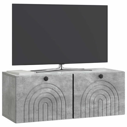 vidaXL Wall-Mounted TV Cabinet Concrete Grey 78.5 x 31 x 30 cm