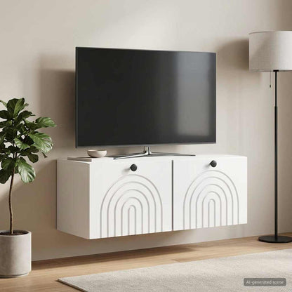 vidaXL Wall-Mounted TV Cabinet High Gloss White 78.5 x 31 x 30 cm