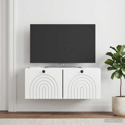 vidaXL Wall-Mounted TV Cabinet High Gloss White 78.5 x 31 x 30 cm
