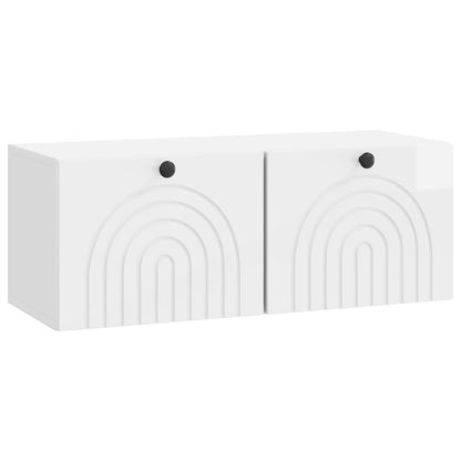 vidaXL Wall-Mounted TV Cabinet High Gloss White 78.5 x 31 x 30 cm